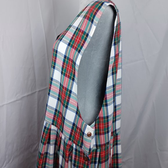 Vintage Baxter & Wells Red Green Plaid Jumper Size 2X - Picture 2 of 5